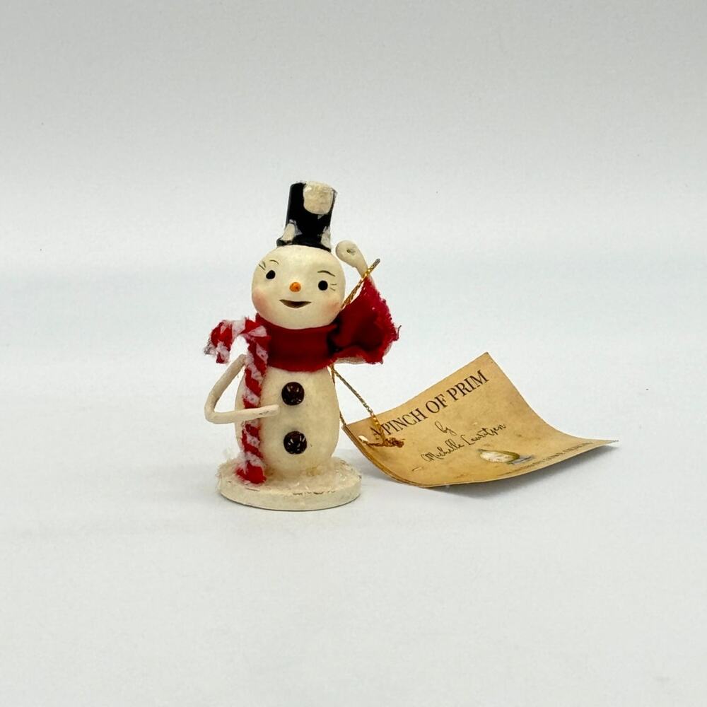 Bethany Lowe Snowman with Candy Canes Christmas Figurine NEW